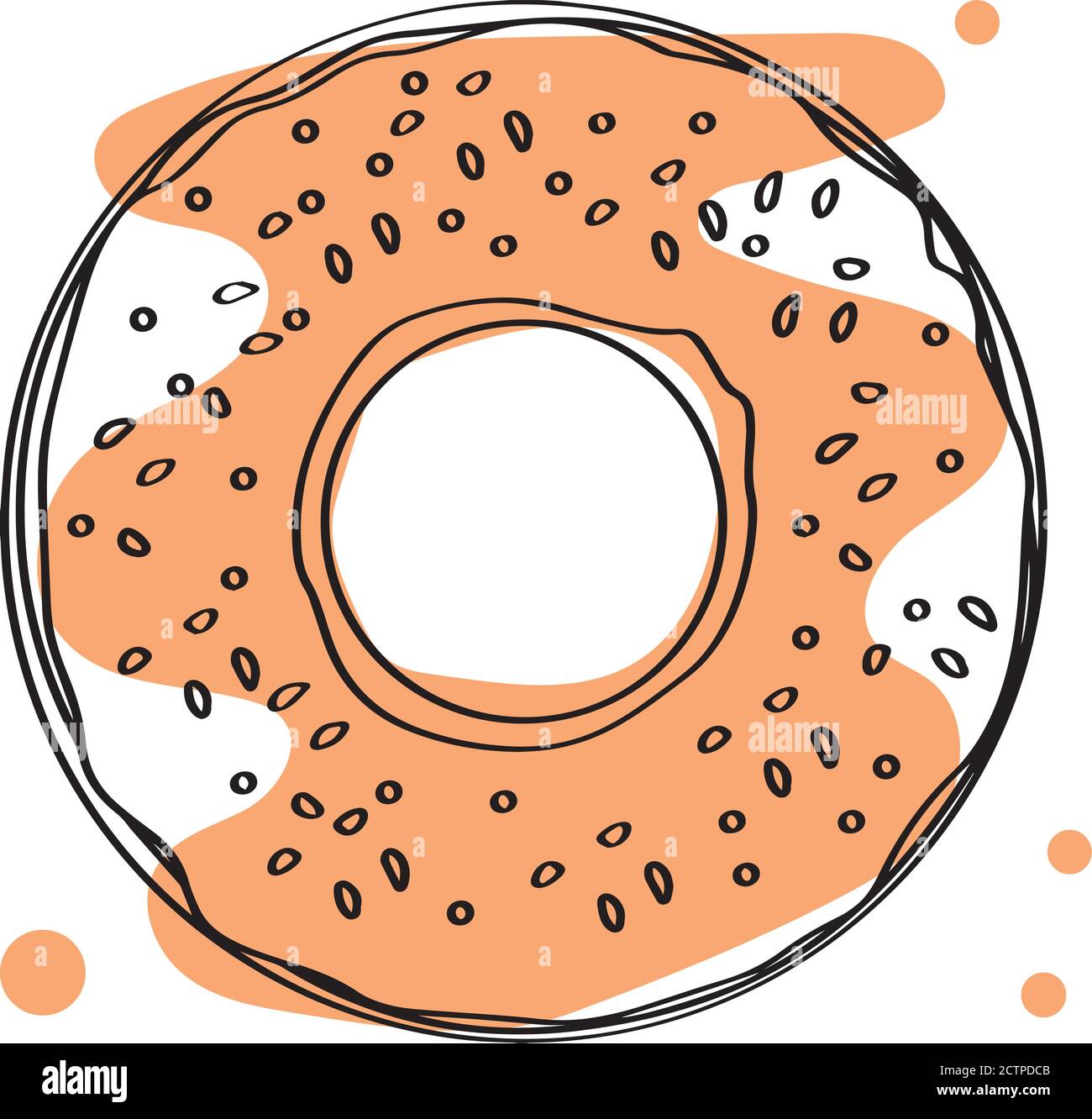 Isolated glazed donut icon. Bakery food - Vector Stock Vector Image ...