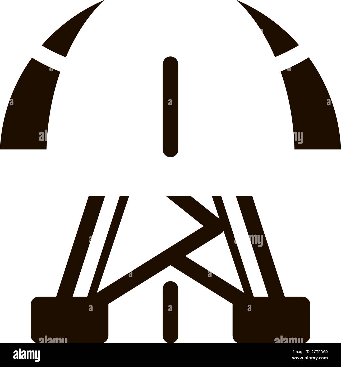Oil-Derrick Planet Problem Vector Icon Stock Vector