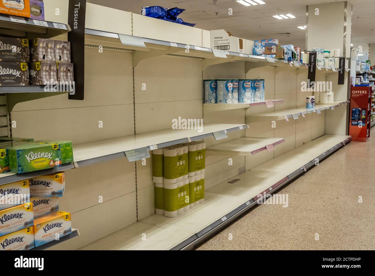 London, UK. 24th Sep, 2020. Bulk buying appears to be back in the Waitrose toilet paper aisle