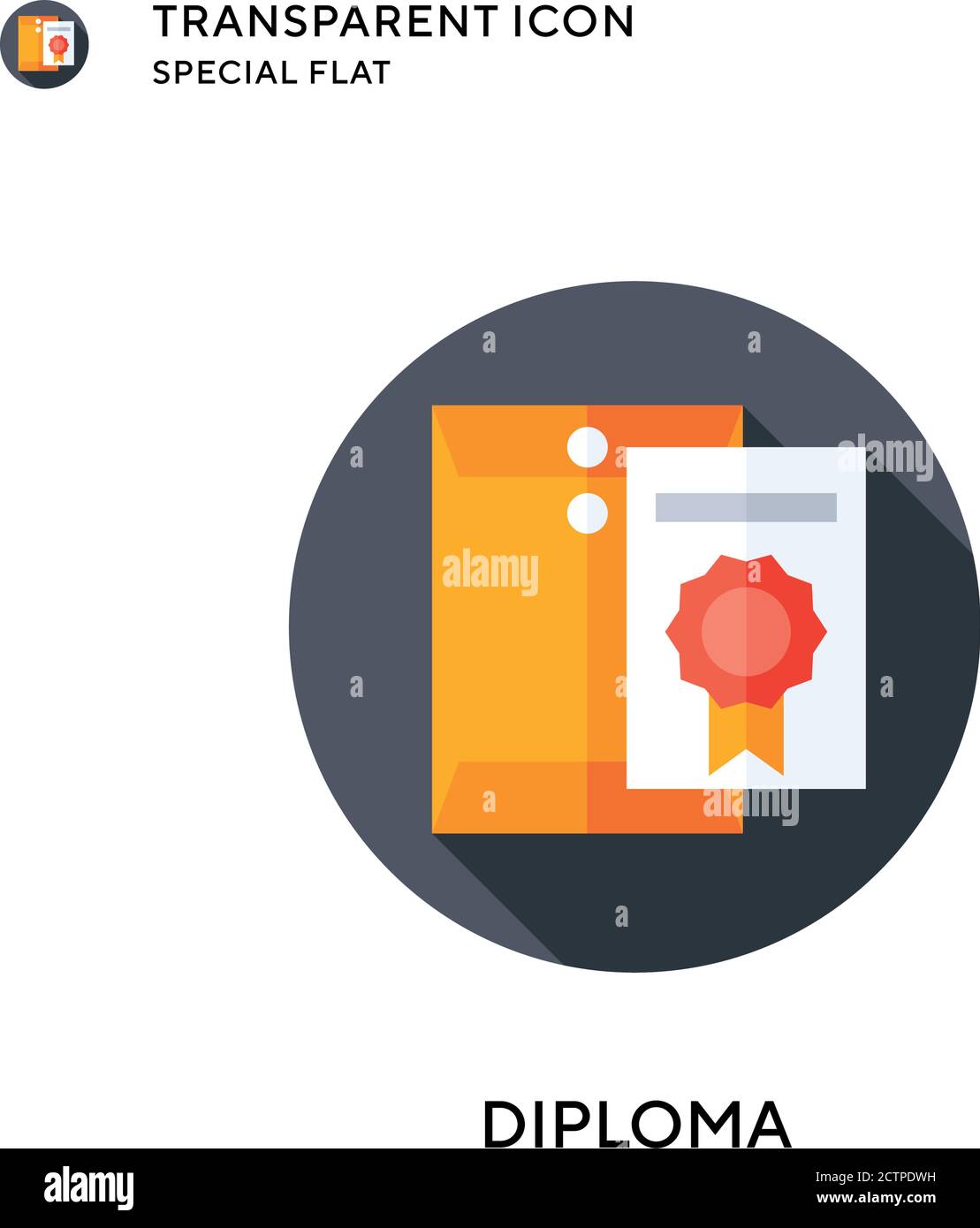 Diploma vector icon. Flat style illustration. EPS 10 vector Stock ...