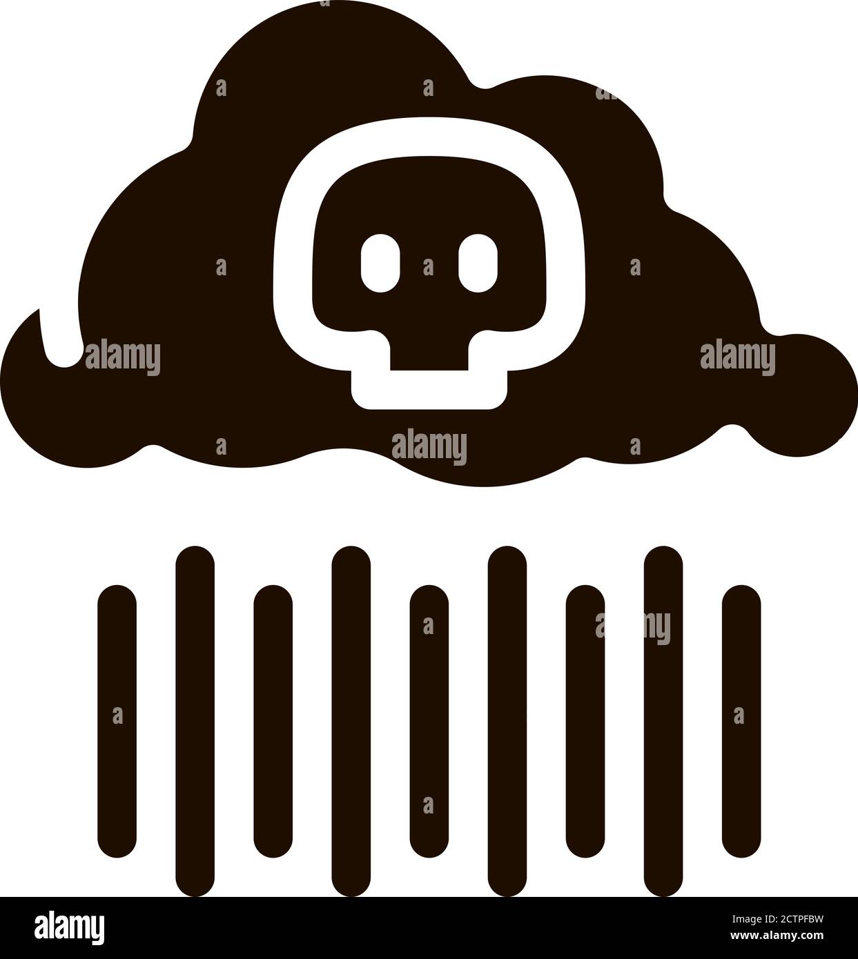 Acid Rain Earth Problem Vector Icon Stock Vector