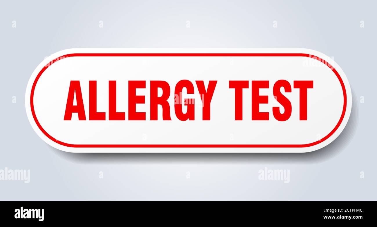 Allergy test sticker sign hi-res stock photography and images - Alamy