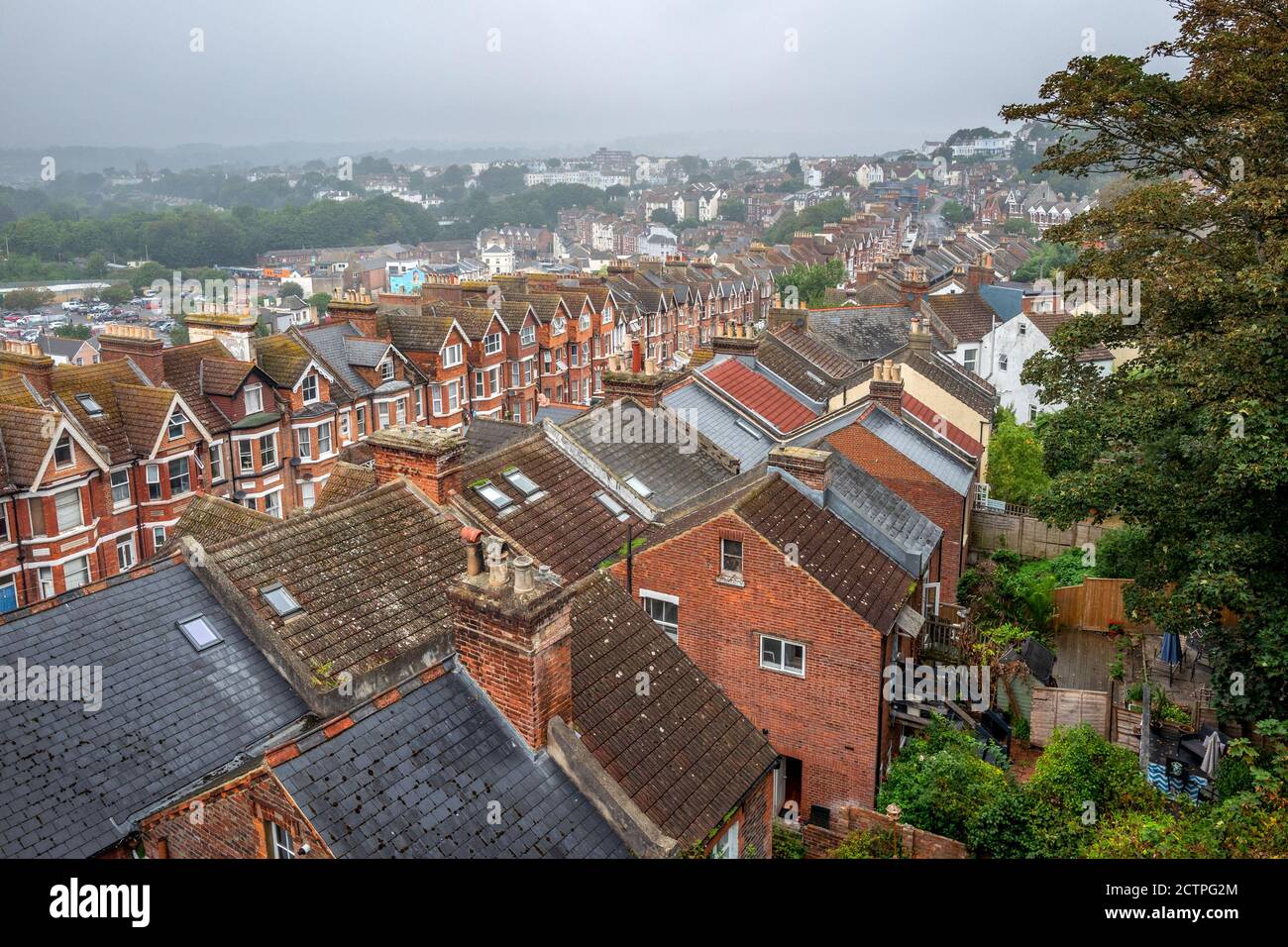 View over Milward Road in Hastings Stock Photo Alamy
