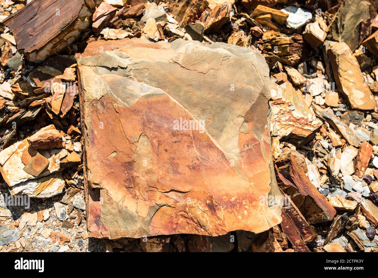 Rocks in Riotinto mines Stock Photo