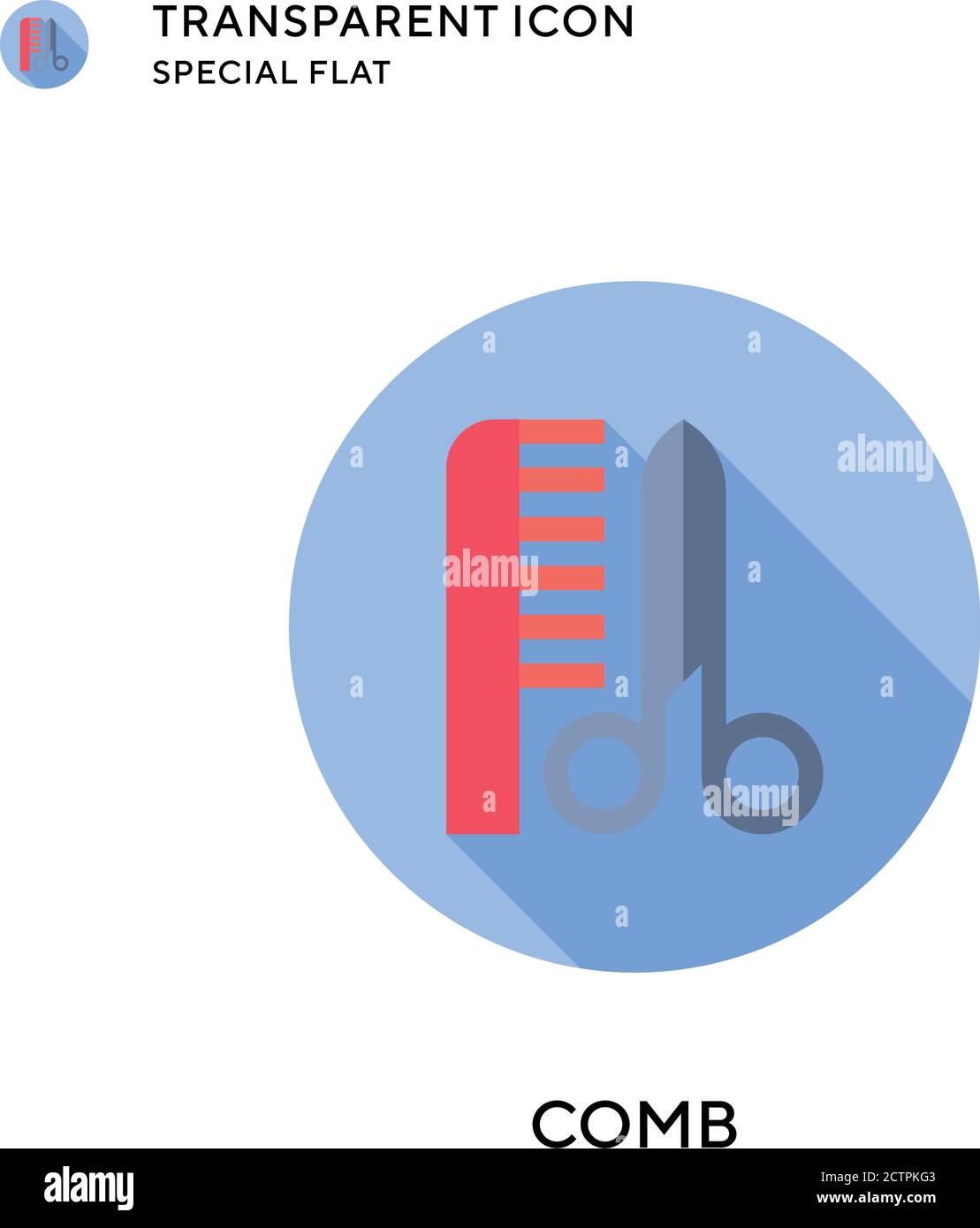 Comb vector icon. Flat style illustration. EPS 10 vector Stock Vector ...