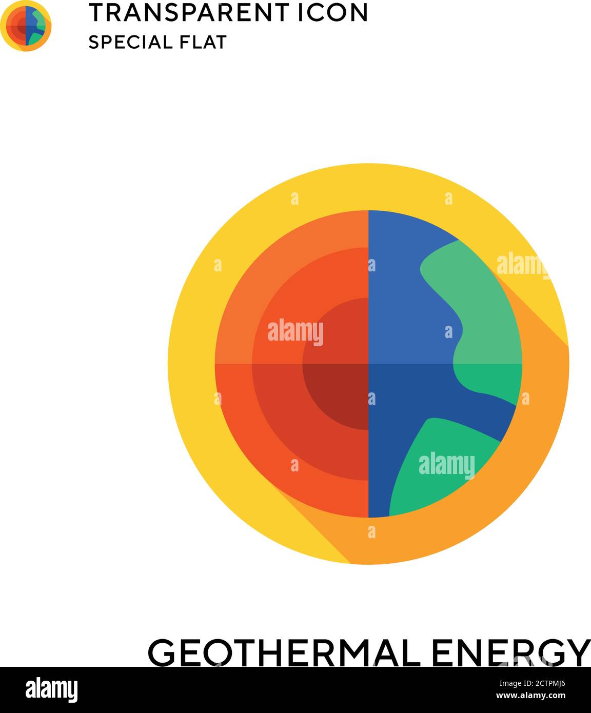 Geothermal energy vector icon. Flat style illustration. EPS 10 vector ...