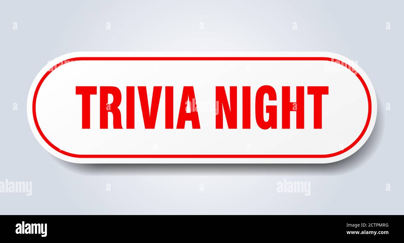 Trivia sign red sticker hi-res stock photography and images - Alamy