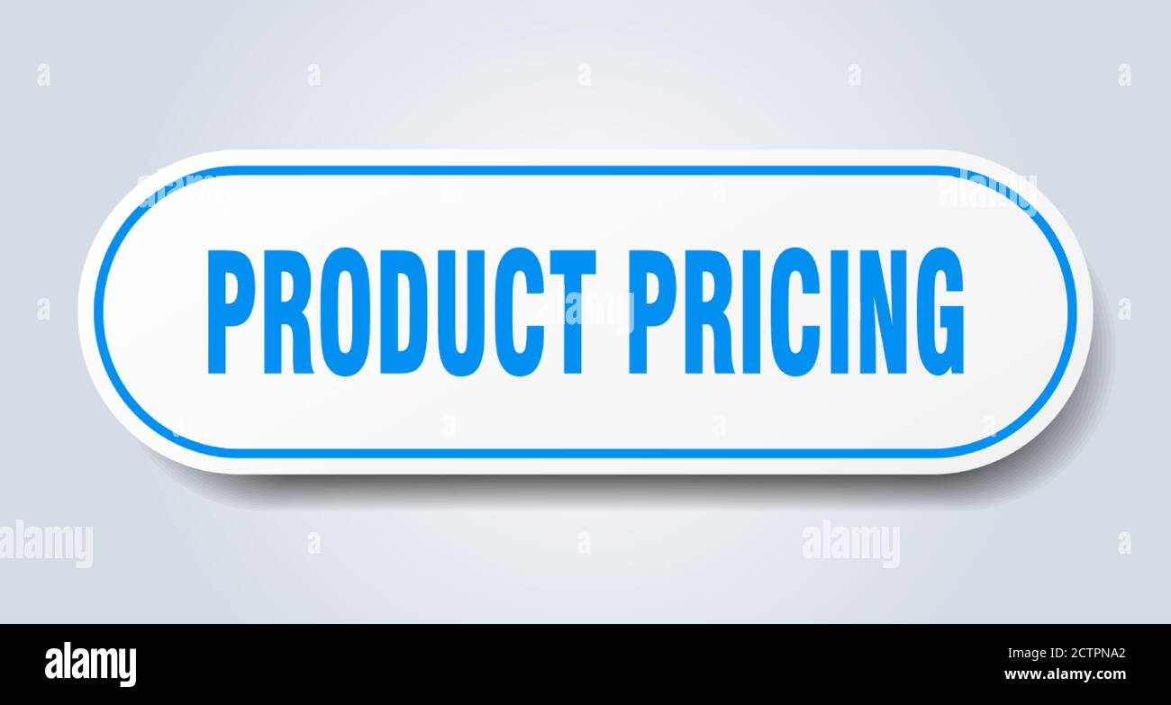 product pricing sign. rounded isolated sticker. white button Stock ...