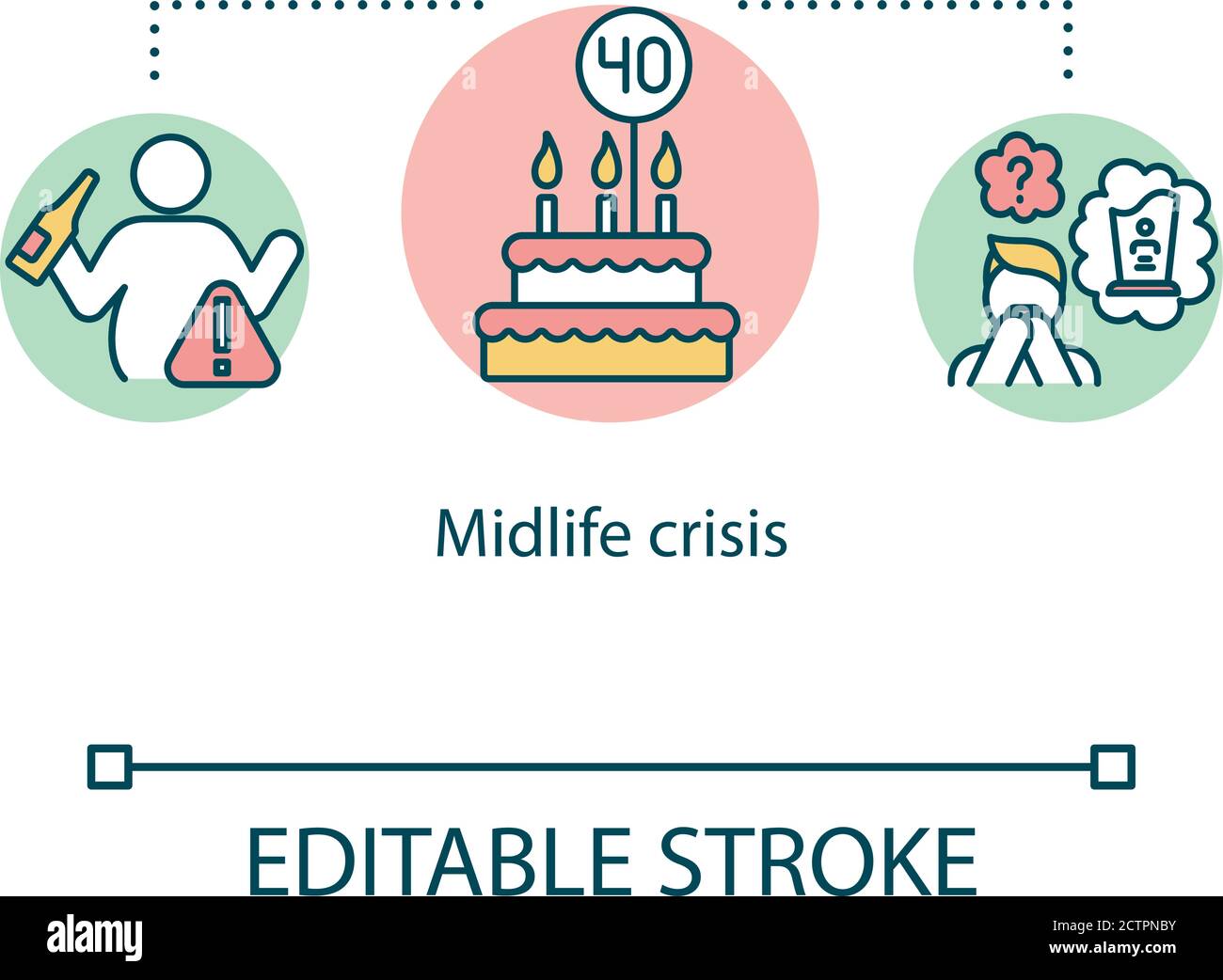 Age crisis Stock Vector Images - Alamy