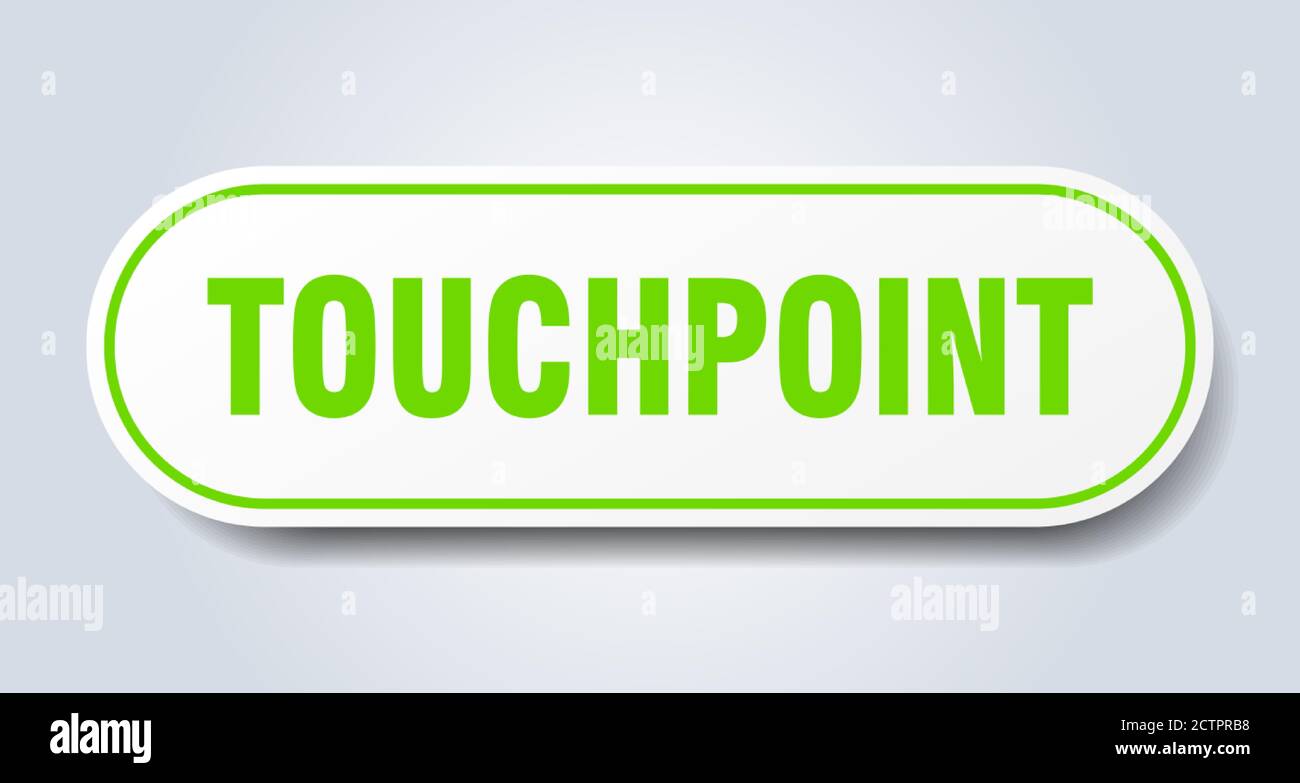 touchpoint sign. rounded isolated sticker. white button Stock Vector ...