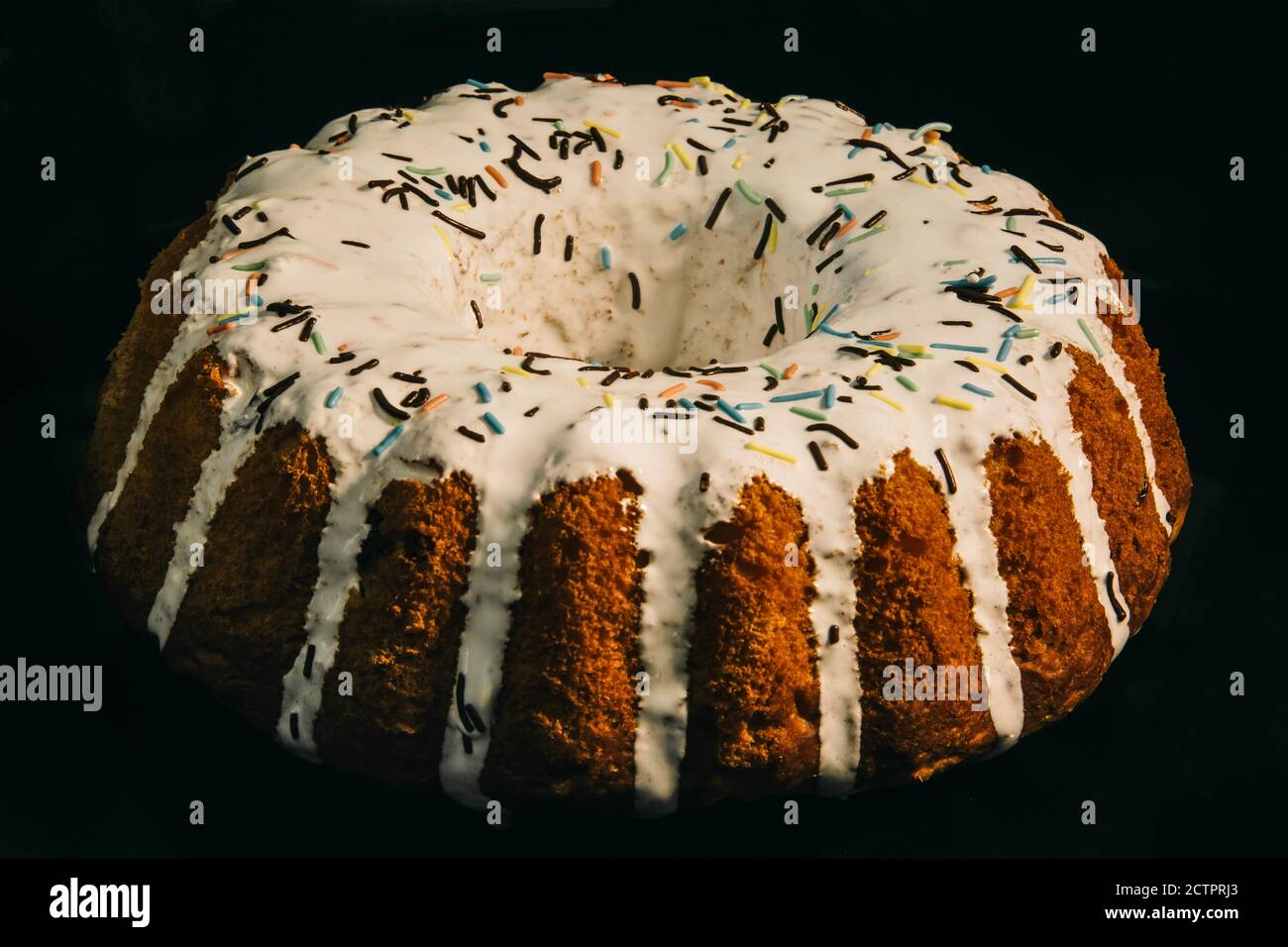 Very tasty easter cake isolated Stock Photo