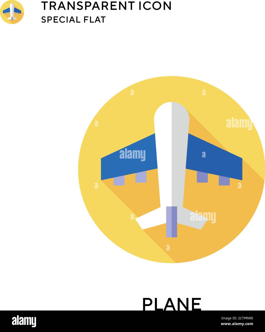 Plane vector icon. Flat style illustration. EPS 10 vector Stock Vector ...
