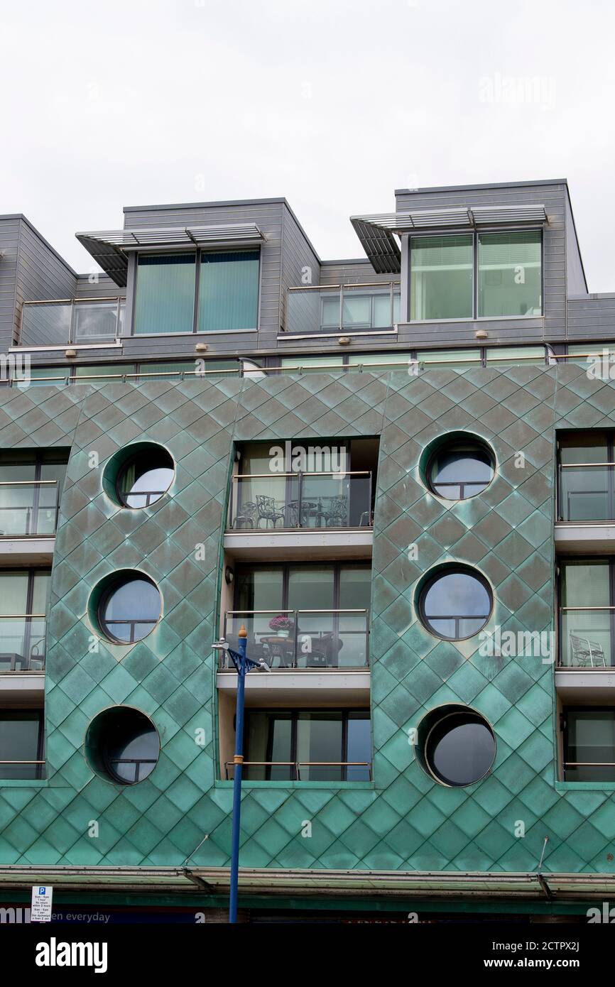 Award Winning ESPLANADE HOUSE PORTHCAWL is clad in patinated copper and