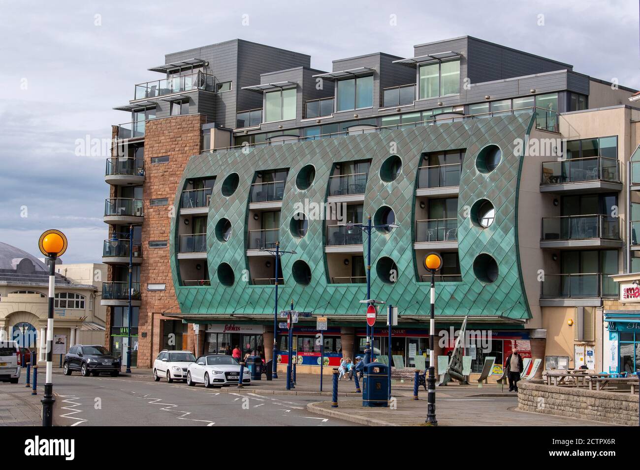 Award Winning ESPLANADE HOUSE PORTHCAWL is clad in patinated copper and