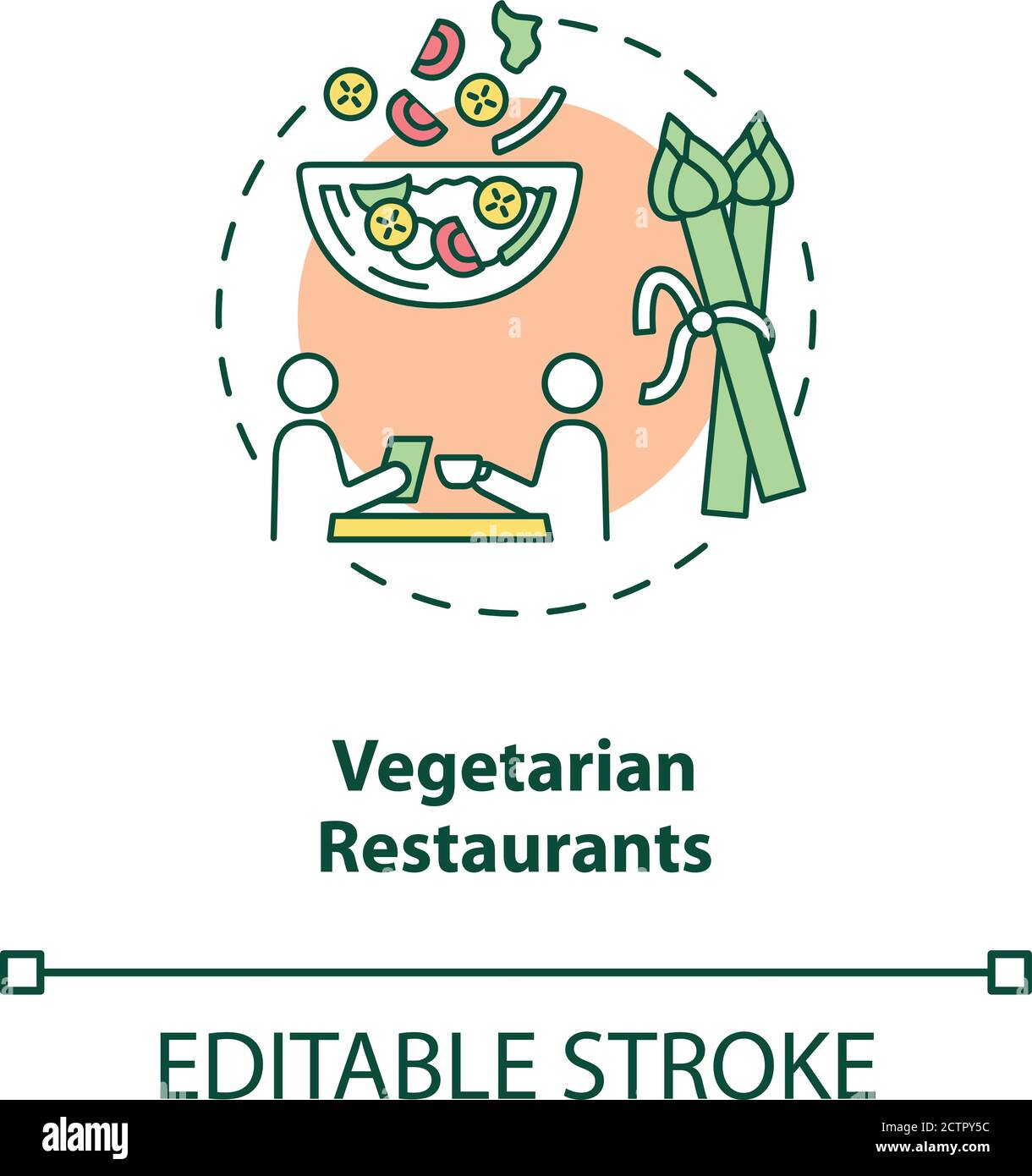Vegetarian restaurants concept icon Stock Vector Image & Art Alamy