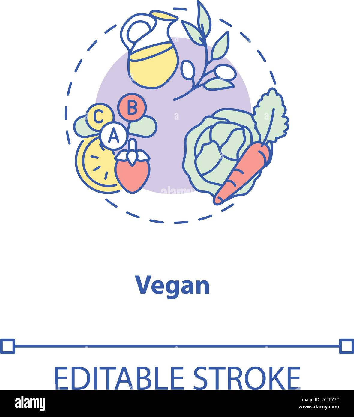 Vegan concept icon Stock Vector Image & Art - Alamy