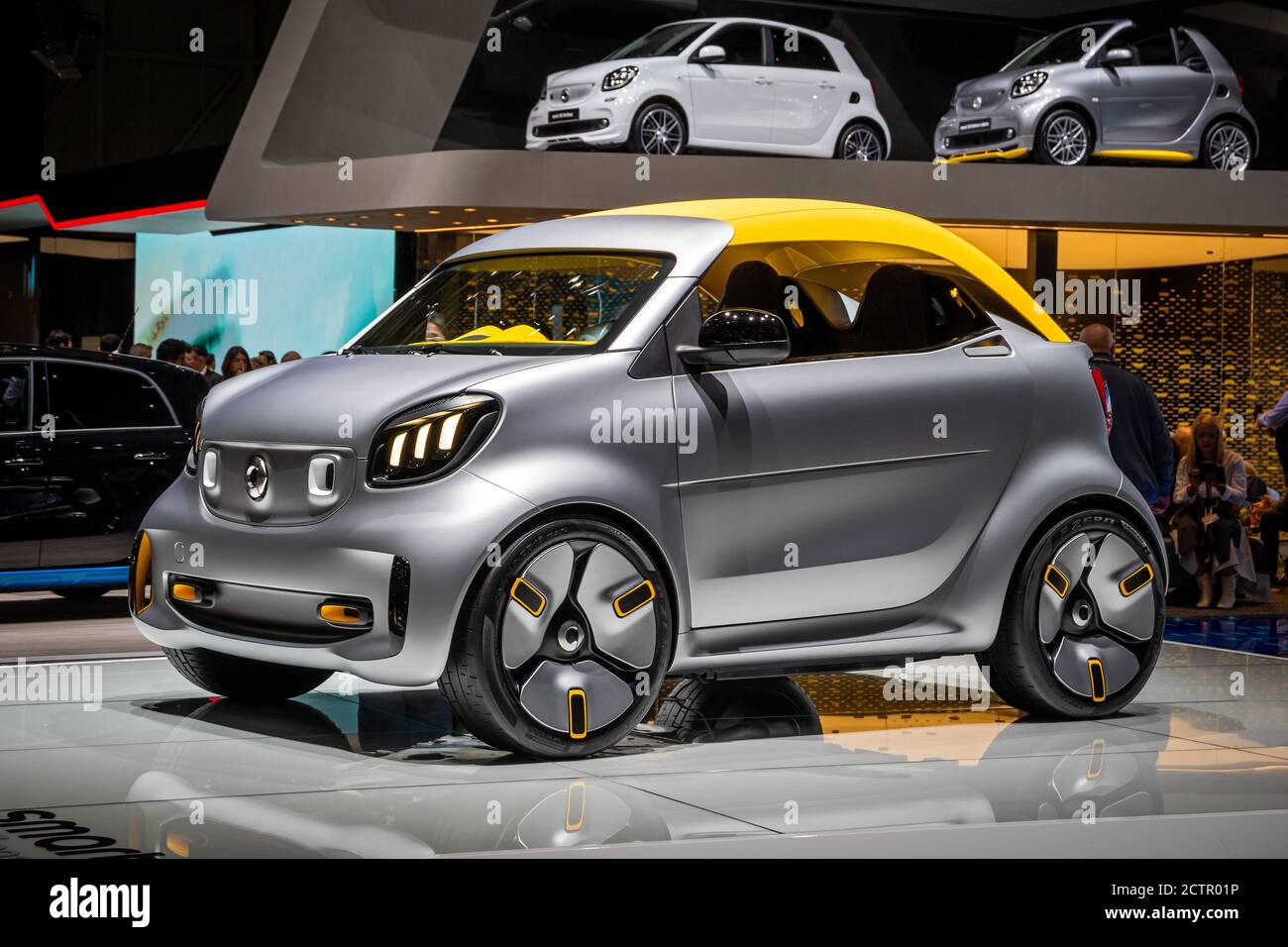 Electric Smart Forease+ car at the 89th Geneva International Motor Show. Geneva, Switzerland - March 5, 2019. Stock Photo