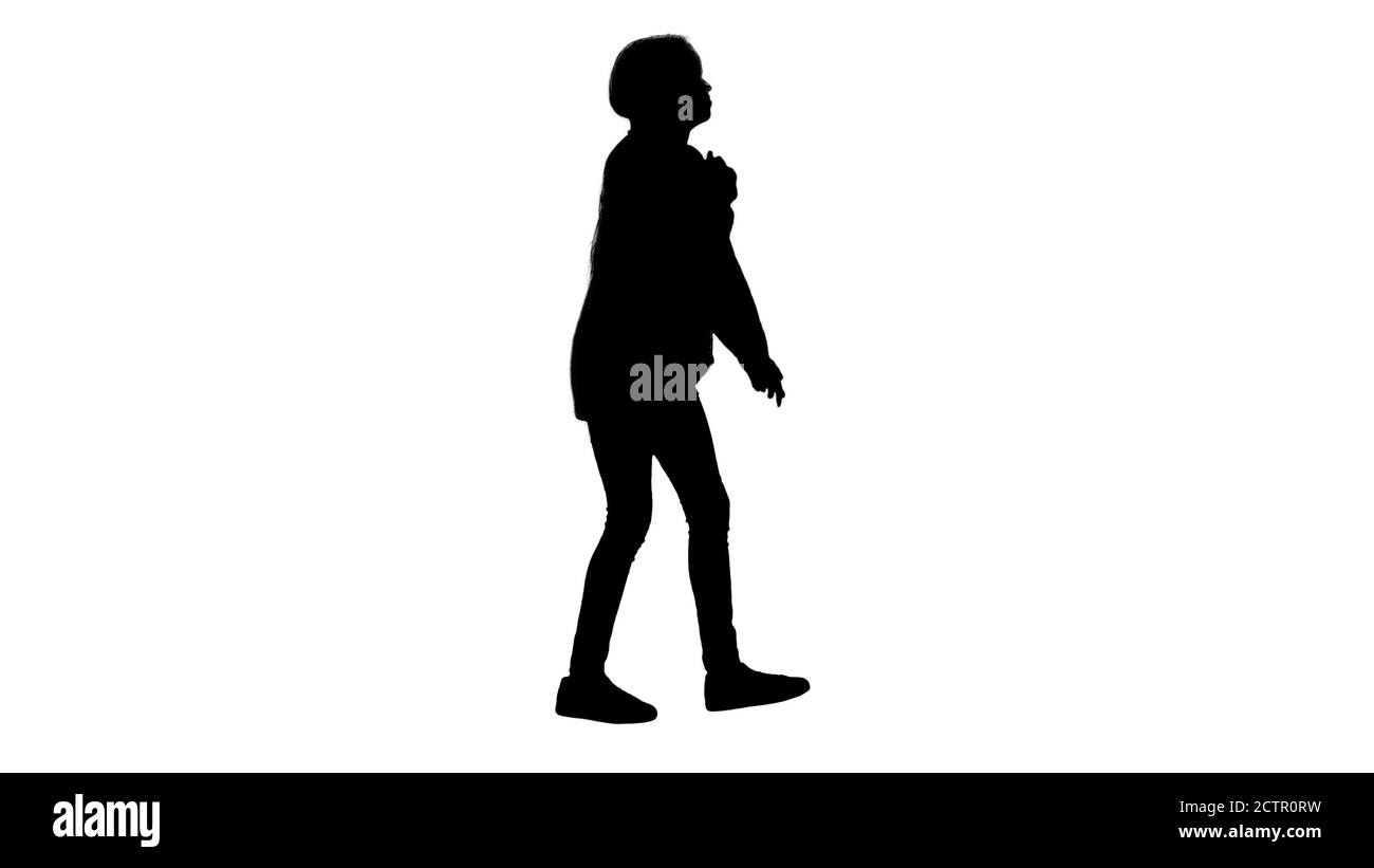 Young Casual African Woman Dancing Alpha Channel Stock Photo Alamy