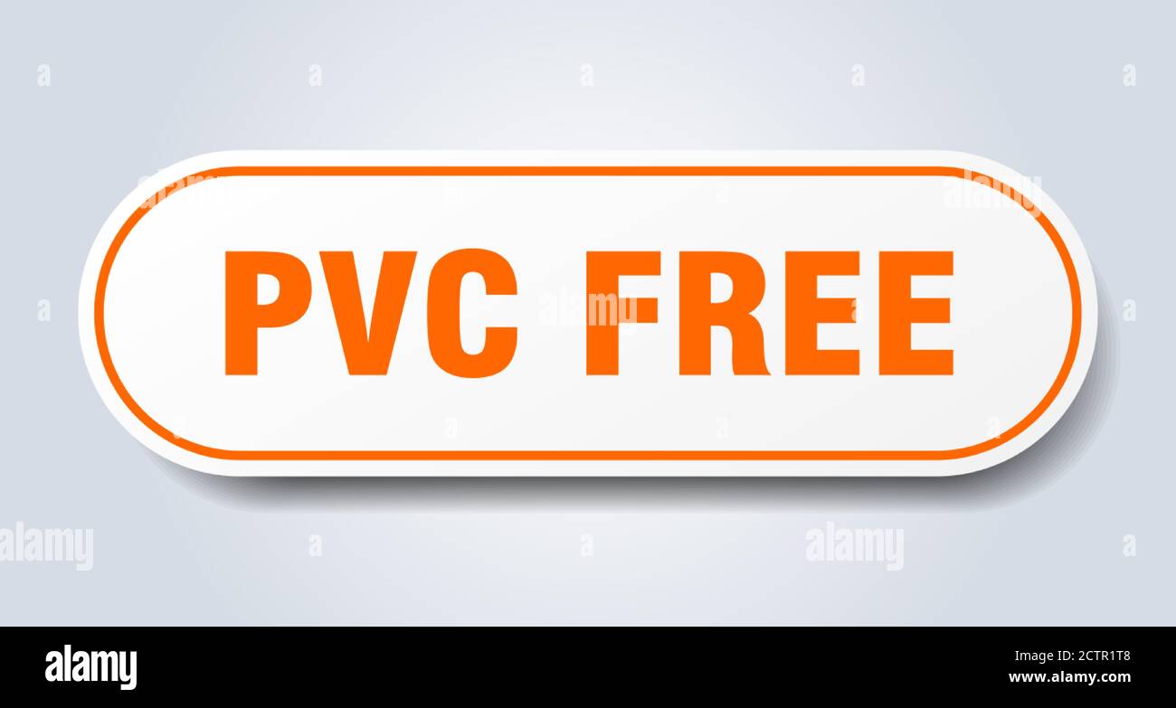 pvc free sign. rounded isolated sticker. white button Stock Vector ...