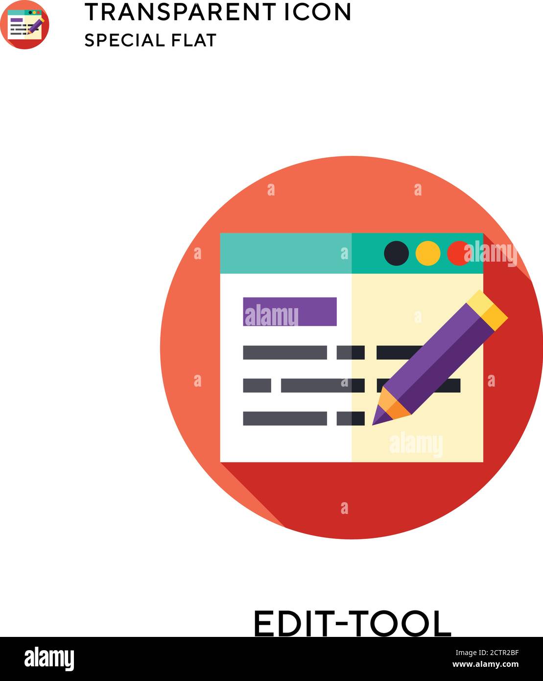 Edit-tool vector icon. Flat style illustration. EPS 10 vector. Stock Vector