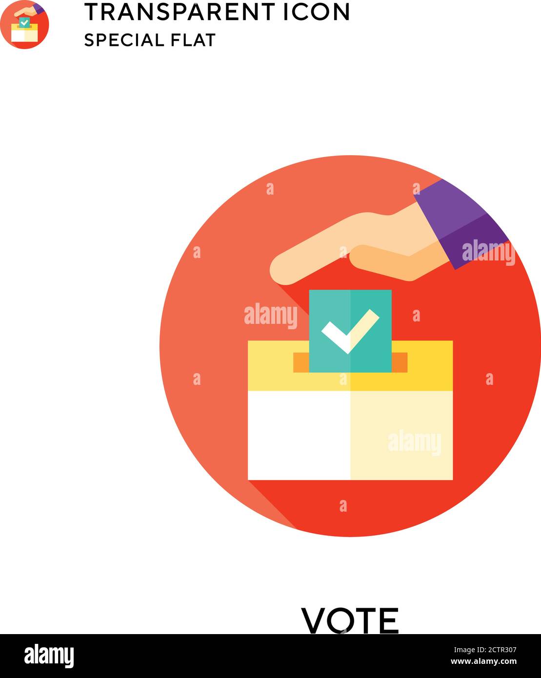 Vote vector icon. Flat style illustration. EPS 10 vector. Stock Vector