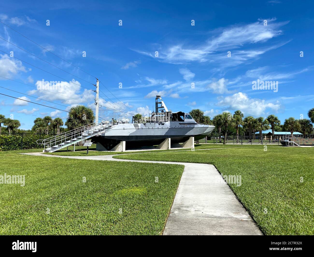 Ft. Pierce,FL/USA-9/17/20: The MK V is a medium range Special Operations Assault Craft used by Navy SEALs in combat. Stock Photo