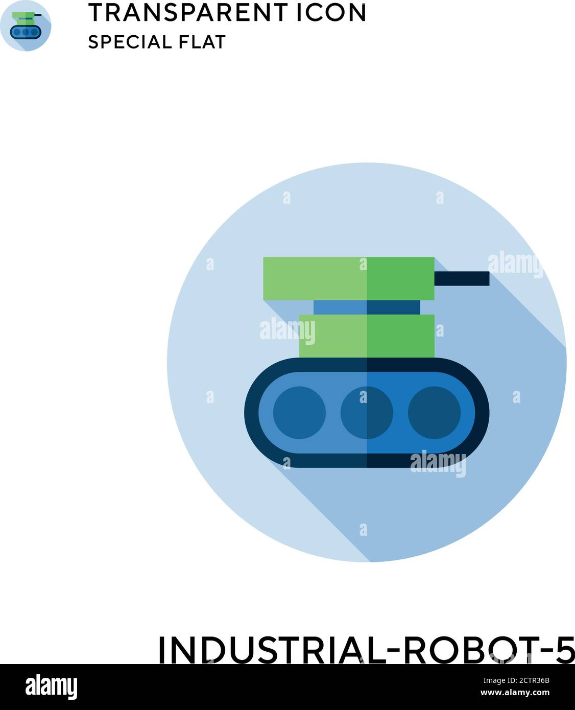 Industrial-robot-5 vector icon. Flat style illustration. EPS 10 vector. Stock Vector