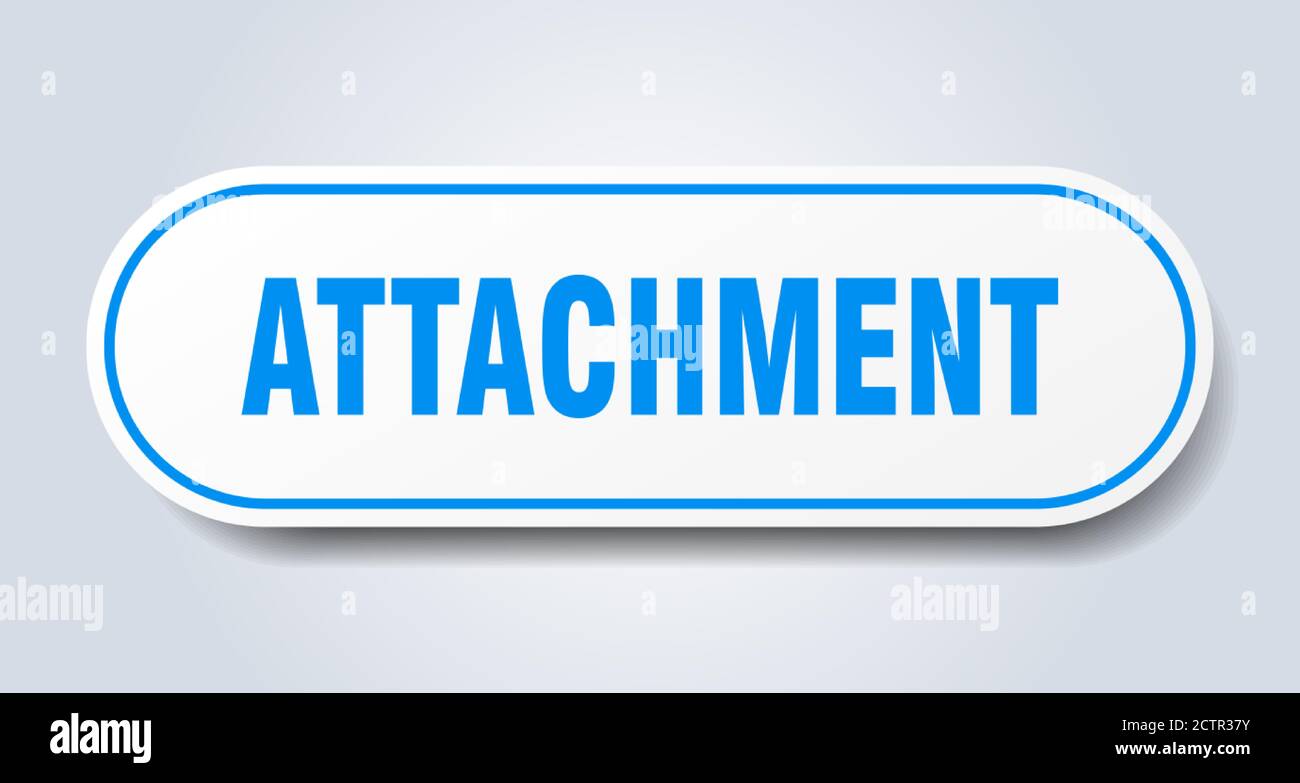 attachment sign. rounded isolated sticker. white button Stock Vector ...