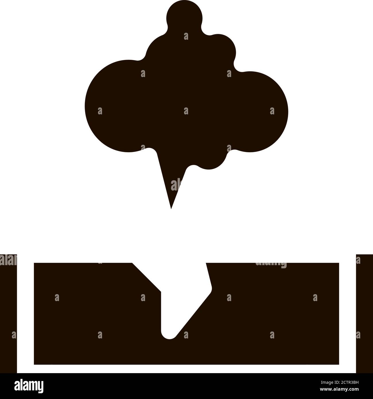 Gaz Pipe Break Pollution Vector Icon Stock Vector