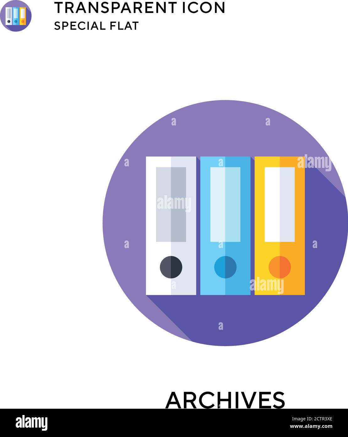 Archives vector icon. Flat style illustration. EPS 10 vector. Stock Vector