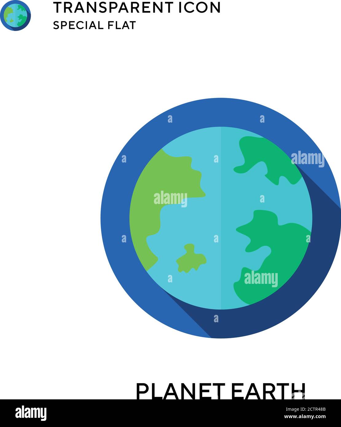 Planet earth vector icon. Flat style illustration. EPS 10 vector Stock ...