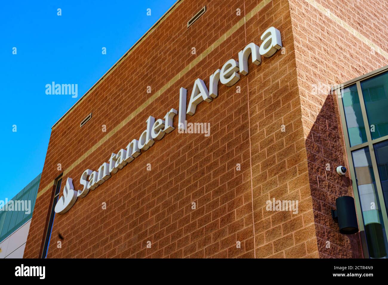 Reading, PA, USA - September 19, 2020: The Santander Arena in downtown