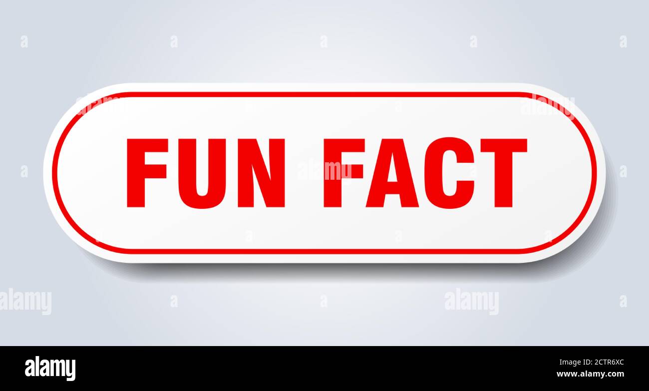 fun fact sign. rounded isolated sticker. white button Stock Vector ...
