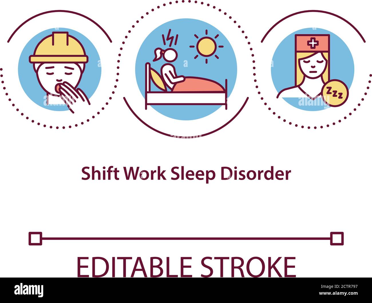 Shift work sleep disorder concept icon stock vector image art alamy