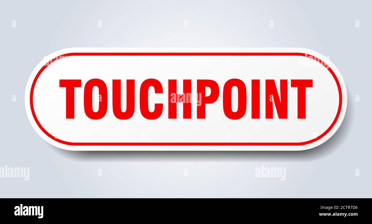 touchpoint sign. rounded isolated sticker. white button Stock Vector ...