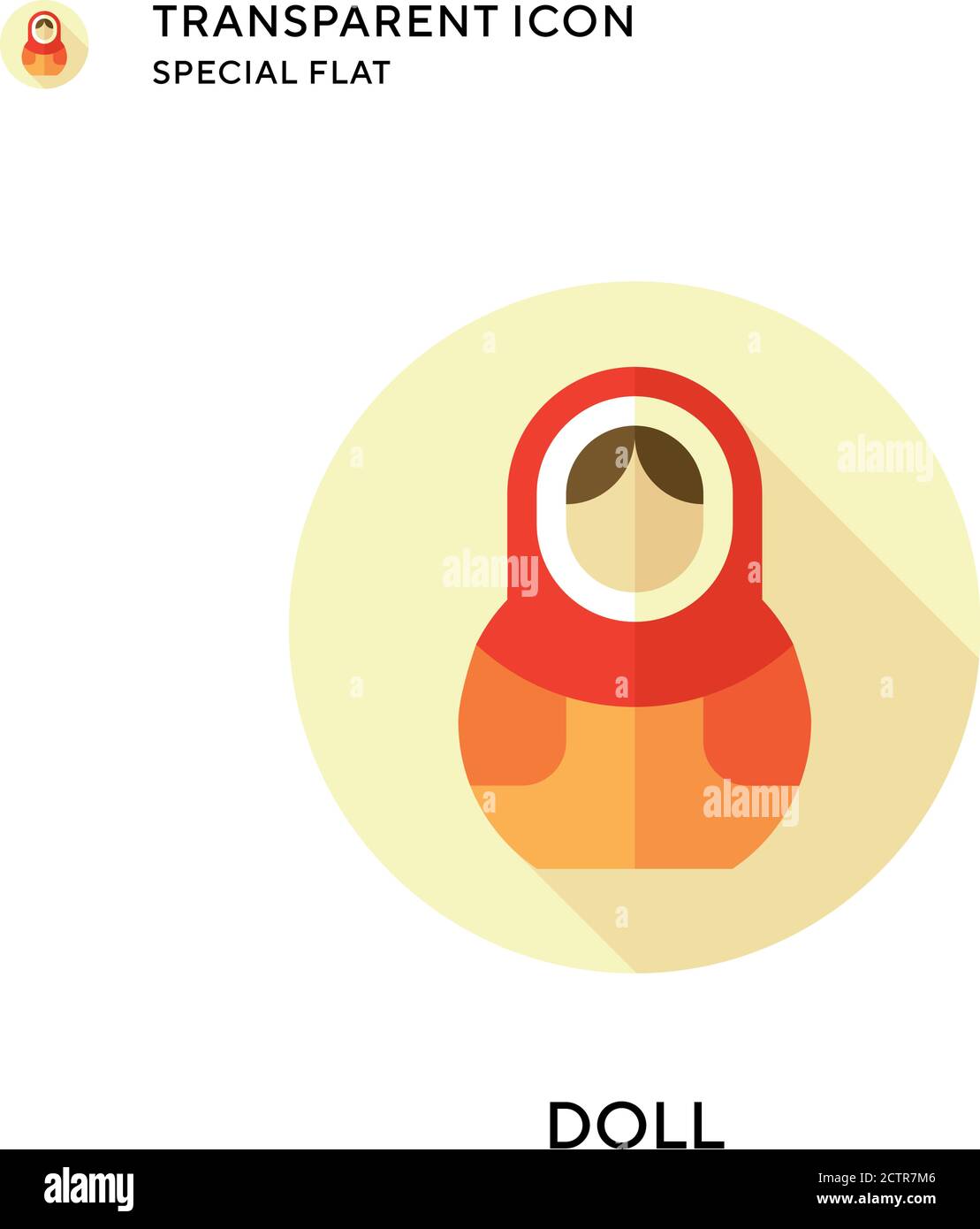 Doll vector icon. Flat style illustration. EPS 10 vector Stock Vector ...