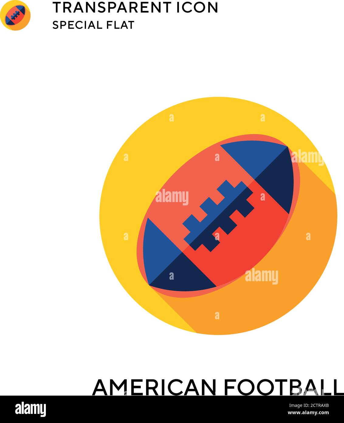 American football vector icon. Flat style illustration. EPS 10 vector