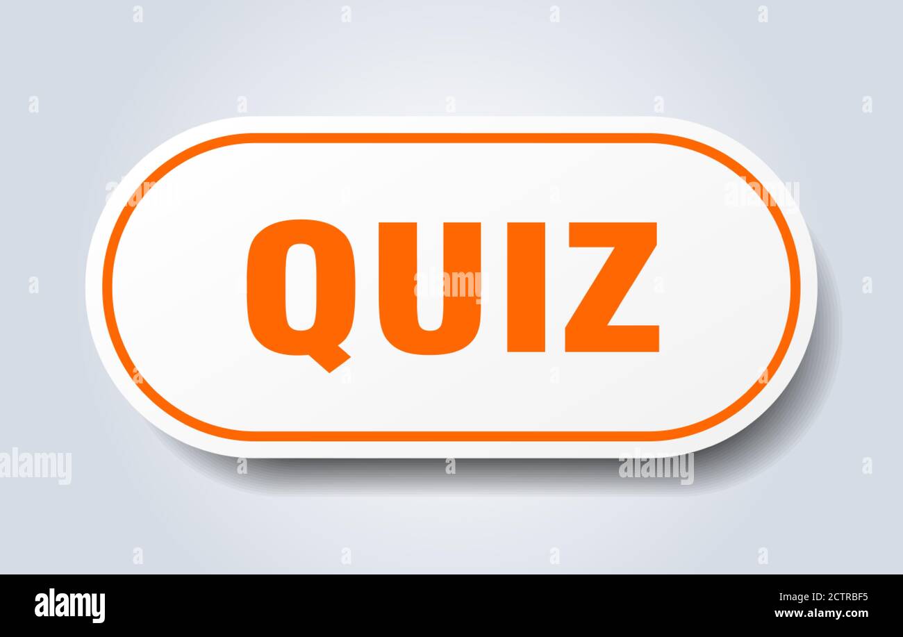 Quiz Sign. Rounded Isolated Sticker. White Button Stock Vector Image ...