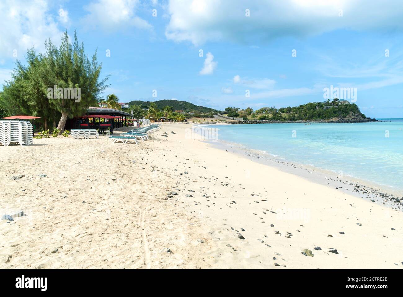 Friars bay beach and coast on the caribbean island of st.maarten Stock