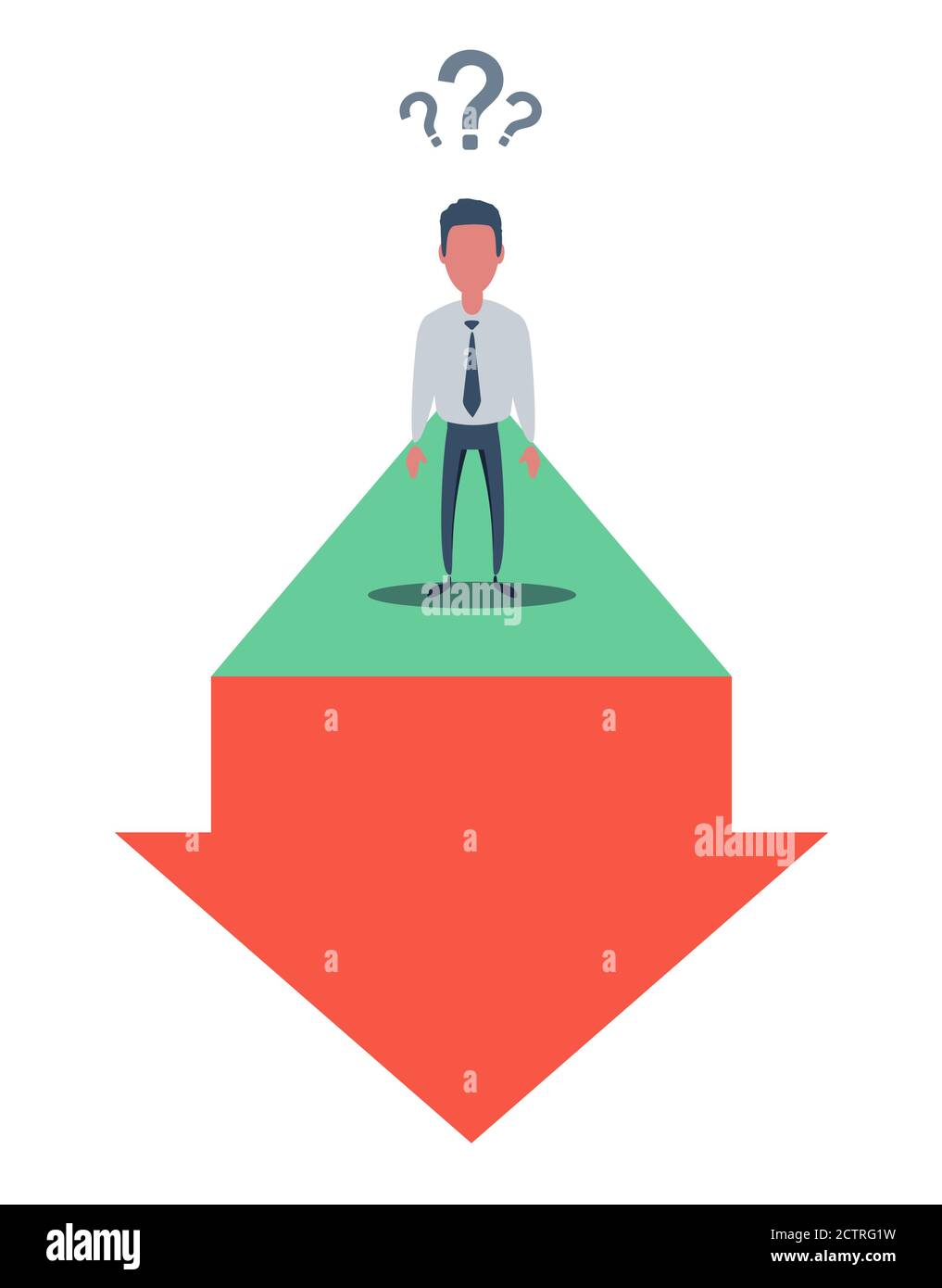 Businessman going up and down on graph wealth business concept. Man