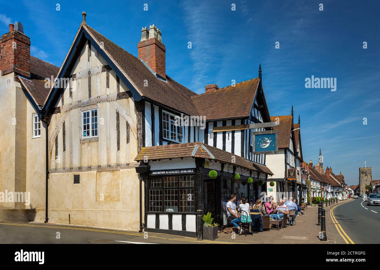 Street in HenleyinArden, a small town in Warwickshire, England Stock