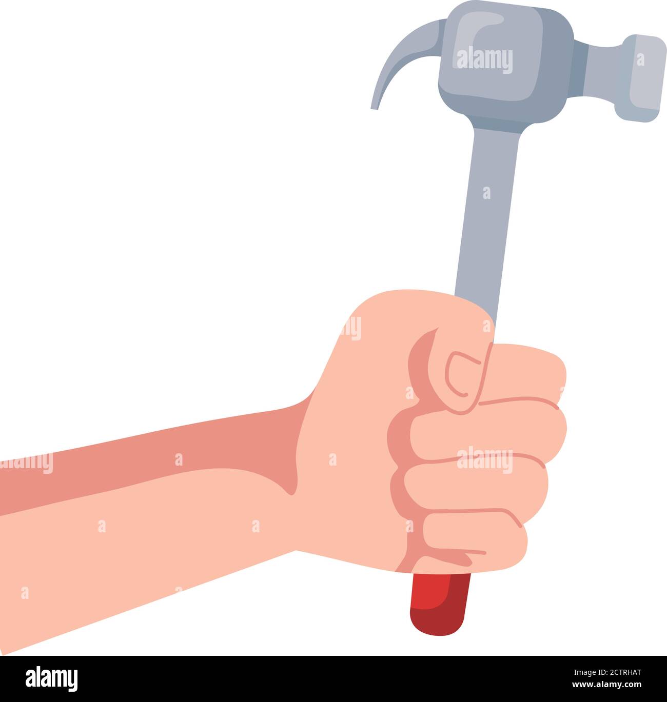 hand holding construction hammer vector design Stock Vector Image & Art ...