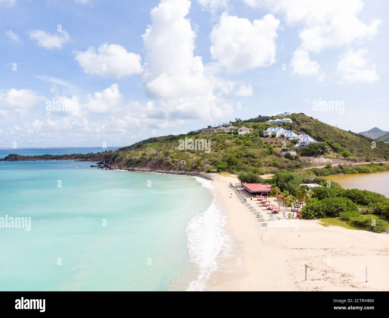Aerial view of the Caribbean island of Sint maarten /Saint Martin