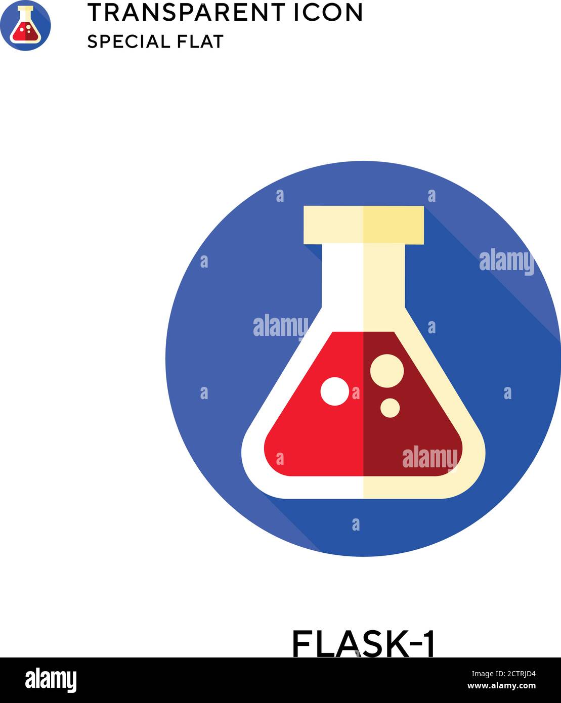 Flask-1 vector icon. Flat style illustration. EPS 10 vector. Stock Vector