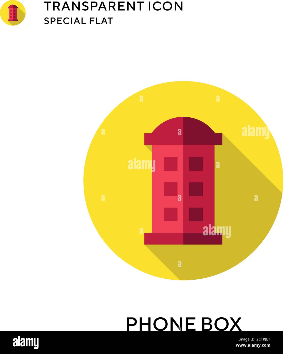 Phone box vector icon. Flat style illustration. EPS 10 vector. Stock Vector