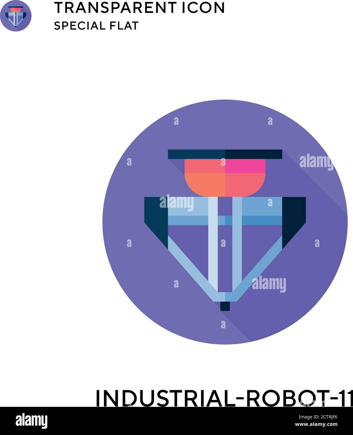 Industrial-robot-11 vector icon. Flat style illustration. EPS 10 vector. Stock Vector