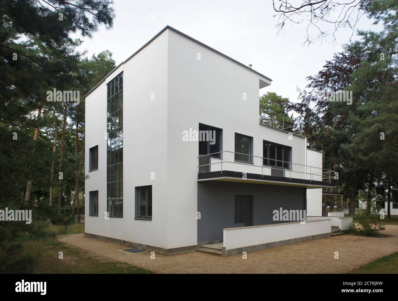 Klee House (Meisterhaus Klee) where Swiss modernist painter Paul Klee lived in the area of the Masters' Houses (Meisterhäuser) designed by German modernist architect Walter Gropius (1925-1926) for the Bauhaus masters in Dessau in Saxony-Anhalt, Germany. Stock Photo