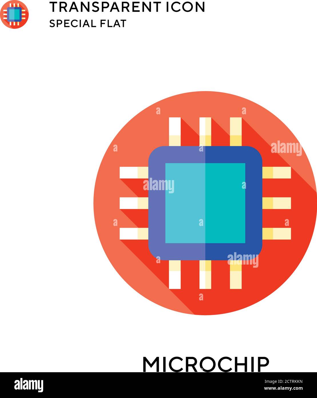 Microchip vector icon. Flat style illustration. EPS 10 vector Stock ...
