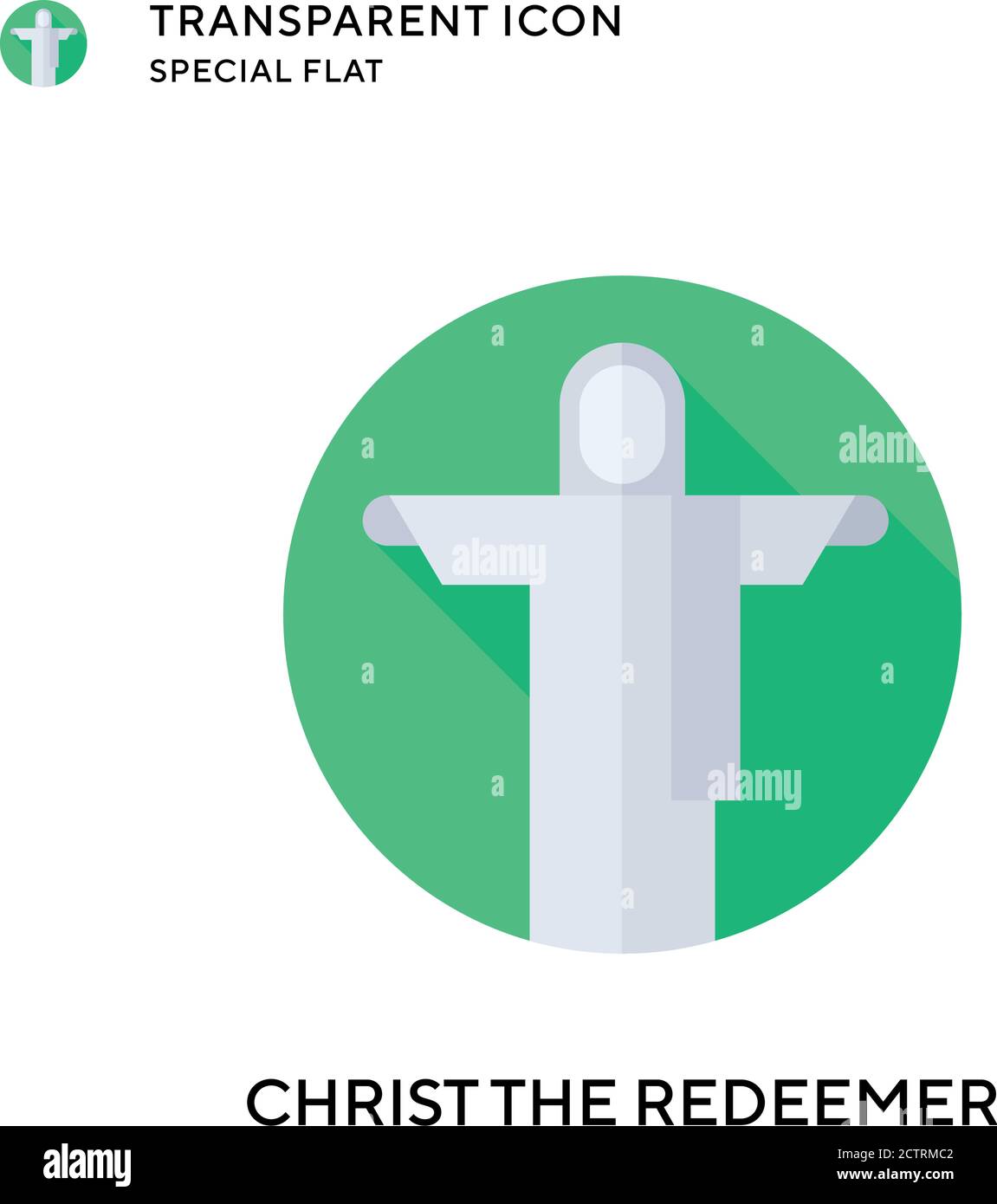 Christ the redeemer vector icon. Flat style illustration. EPS 10 vector ...