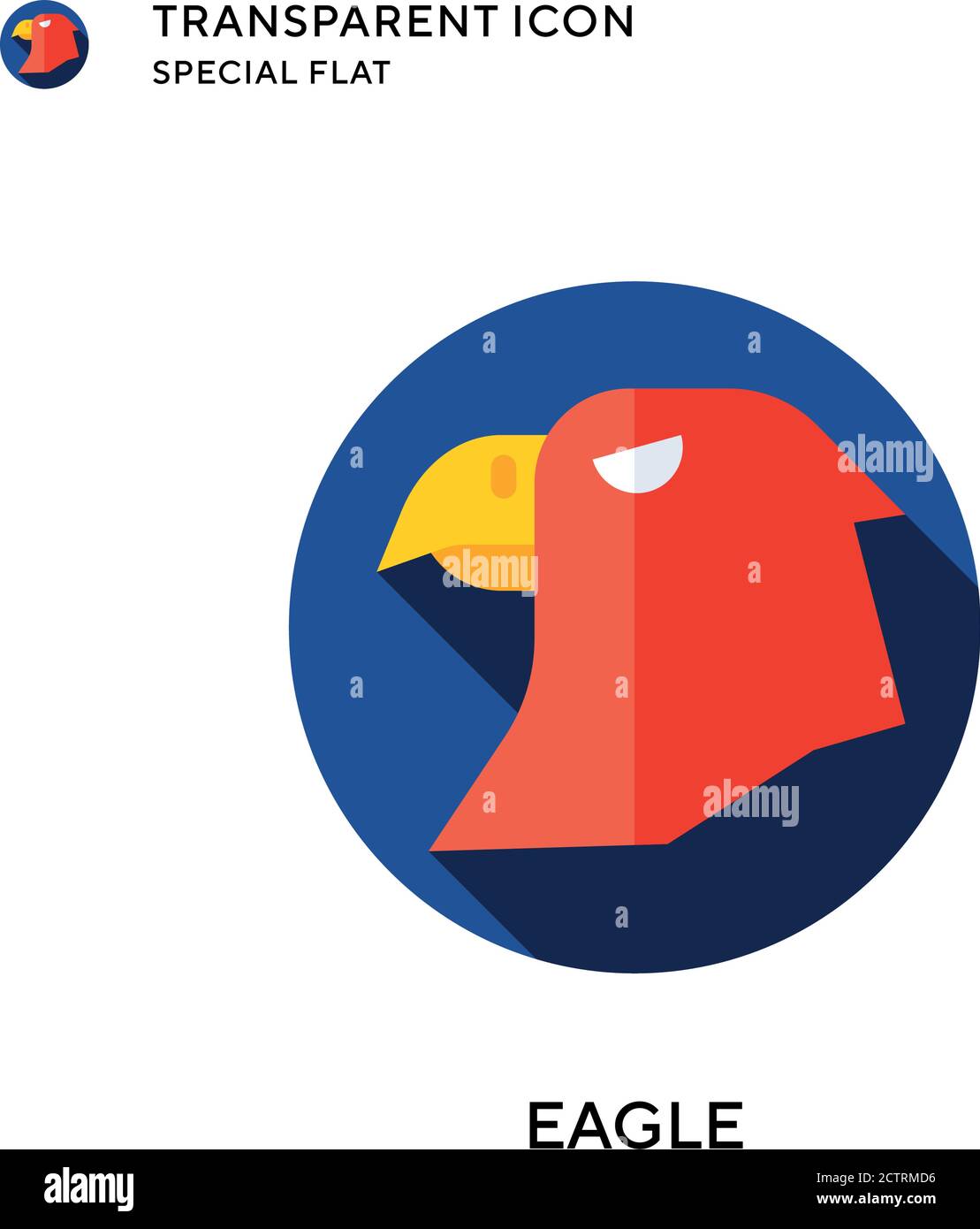 Eagle vector icon. Flat style illustration. EPS 10 vector. Stock Vector